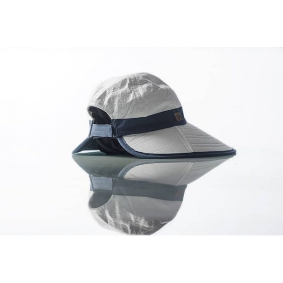 Cannoise White & Navy Blue Cap - Soway