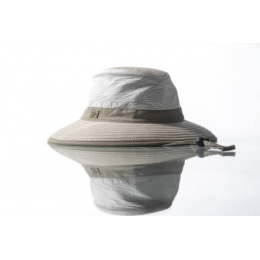 White & Beige Medium Brim Parisian Hat - Soway
