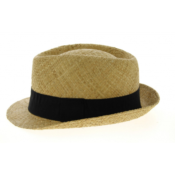 Modica Natural Straw Trilby Hat - Traclet
