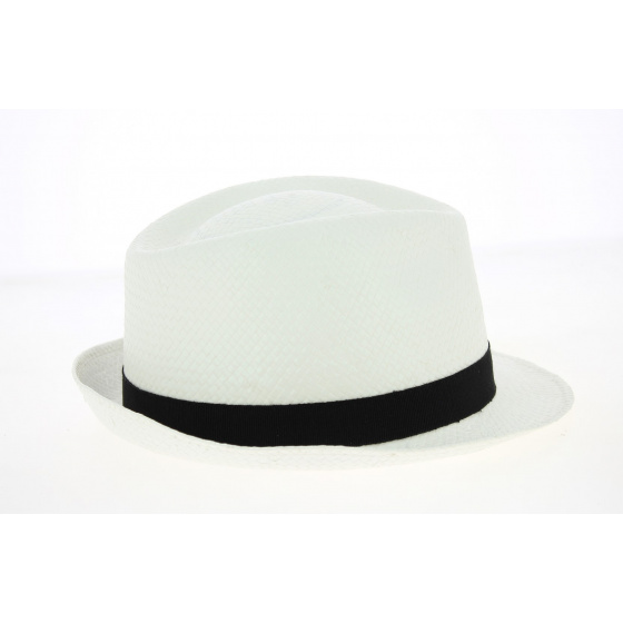 Chapeau Trilby Scapello Paille Papier Blanc- Traclet