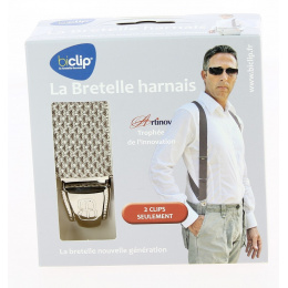 Bretelles Harnais Biclip® Fantaisie Losange Beige- Biclip