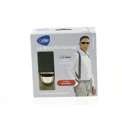 Bretelles Harnais Biclip® Fantaisie Losange Kaki- Biclip Reference : 10588 | Chapellerie Traclet