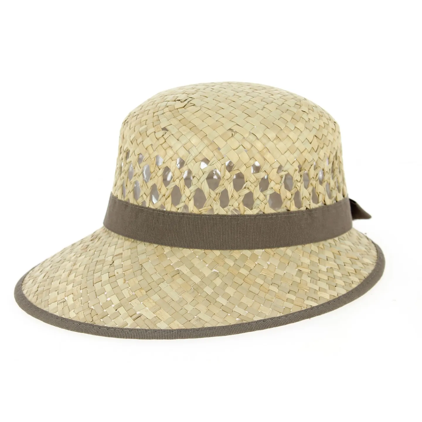 Gioconda Straw Cap with Brown Ribbon - Traclet Reference: 3468 | Traclet Hat Shop