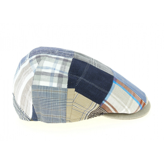 Flat Cap Boho Style Patchwork Cotton Grey - Traclet