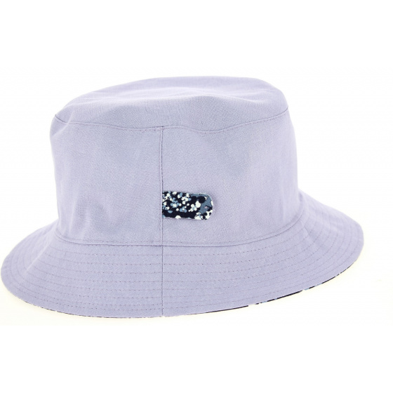 Chapeau Bob Blandine Coton Réversible Bleu- Crambes  Chapeau Bob Blandine Coton Réversible Bleu- Crambes