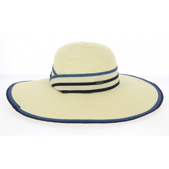 Natural Paper Straw Palma Wide-Brim Hat - Betmar