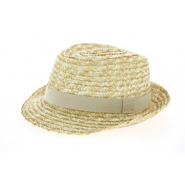 Pachuca Natural Straw Trilby Hat - Traclet