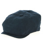 8-Panel Desgrange Navy Blue Linen Cap - Crambes