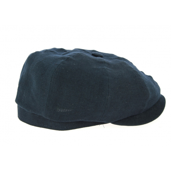 Casquette 8 Côtes Desgrange Lin Bleu Marine- Crambes Casquette 8 Côtes Desgrange Lin Bleu Marine- Crambes