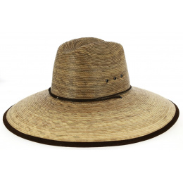 Traveller Twilight Wide Brim Natural Straw Hat- BullHide