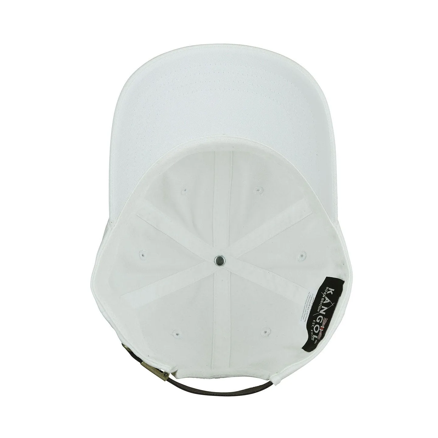 Casquette Washed Baseball Coton Blanche- Kangol Reference : 10635 | Chapellerie Traclet