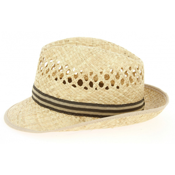 Denis Natural Straw Trilby Hat - Traclet
