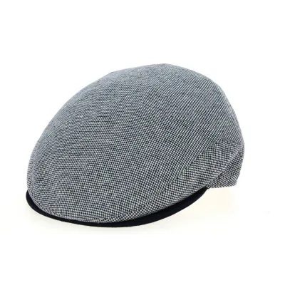 Amos Flat Cap Cotton & Linen Navy Blue - Traclet Reference: 10637 | Traclet Hatmakers