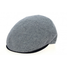 Amos Flat Cap Cotton & Linen Navy Blue - Traclet