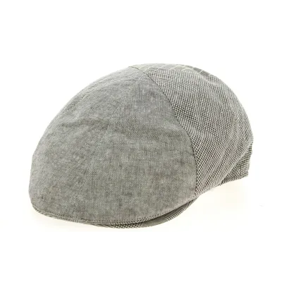 Enrique Flat Cap Linen & Cotton Taupe - Traclet Reference: 10641 | Traclet Hat Shop