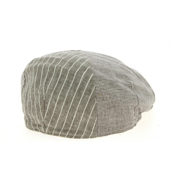 Enrique Flat Cap Linen & Cotton Taupe - Traclet