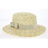 canotier femme - boutique de canotier ruban beige Reference : 3648 | Chapellerie Traclet