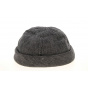 Cooper Cotton & Linen Docker Hat Black/White Mtm