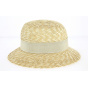 Hat Bell Hat Solène Straw Straw Beige Ribbon - Traclet