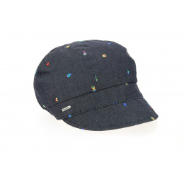 Nora Denim Cotton Newsboy Cap - Traclet