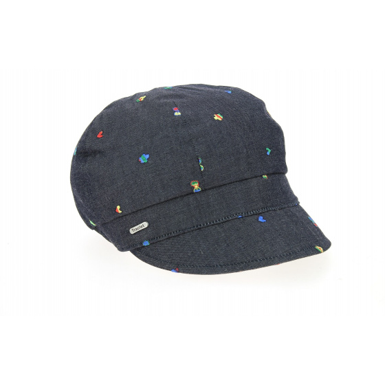 Nora Denim Cotton Newsboy Cap - Traclet