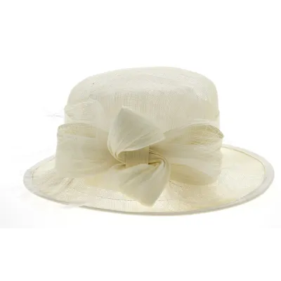 Carmen Ivory Ceremonial Hat - Traclet Reference: 978 | Traclet Hatmakers
