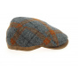 Verona Flat Cap Grey & Orange Wool - Traclet