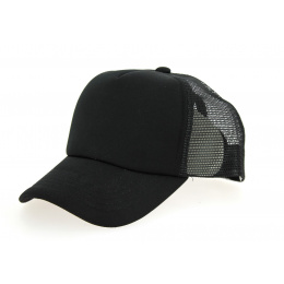 Black Polyester Trucker Cap - Traclet