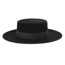 Chapeau Cordobes/Canotier Feutre Laine noir - Traclet Reference : 10698 | Chapellerie Traclet