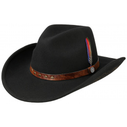 Black Wool Felt Western Hat - Stetson