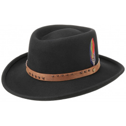 Gambler Felt Wool Hat Black- Stetson