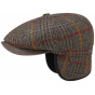 Stetson Plaid Wool Ear Flap Hatteras Cap