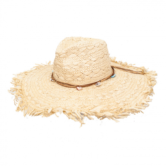 Traveller Wide Brim Sefina Natural Straw Hat- Traclet
