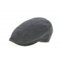 Piemonte Balte Anthracite Linen & Cotton Flat Cap - Traclet