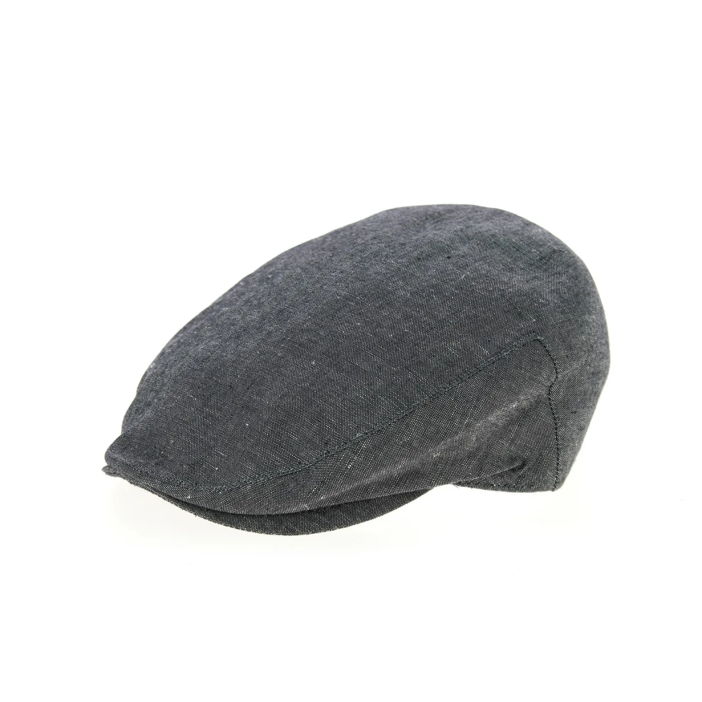 Piemonte Balte Anthracite Linen & Cotton Flat Cap - Traclet Reference: 10727 | Traclet Hat Shop