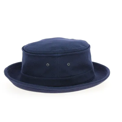 Chapeau Porkpie Beach Pique Marine Coton- Crambes Reference : 10728 | Chapellerie Traclet