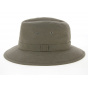 Taupe Cotton Chambray Safari Hat - Crambes