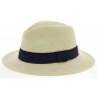 Panama Ambato Natural & Blue Straw Hat- Traclet 