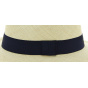 Ambato Natural & Blue Straw Panama Hat - Traclet