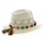 Chapeau Panama Sucre Fantaisie Blanc- Traclet 