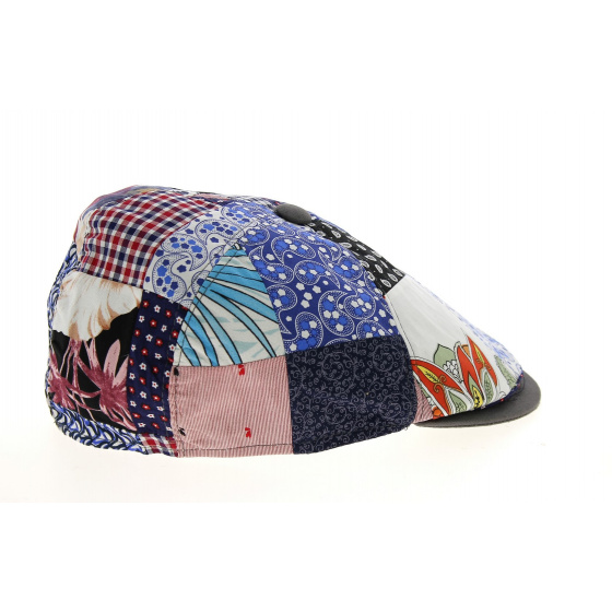 8-Panel Patchwork Cotton & Linen Cap - Traclet