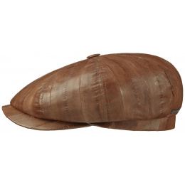 Casquette Hatteras Eel Cuir Marron- Stetson