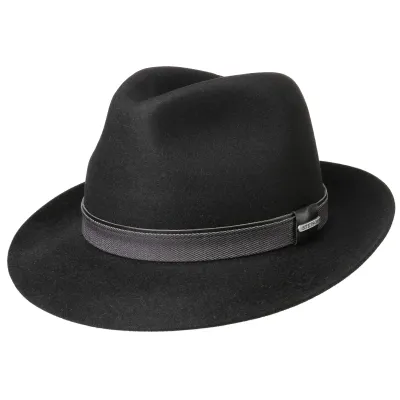 Chapeau Fedora Bogart Feutre Poil Noir- Stetson Reference : 10748 | Chapellerie Traclet