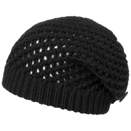 Black Barascon Knitted Wool Beret - Traclet