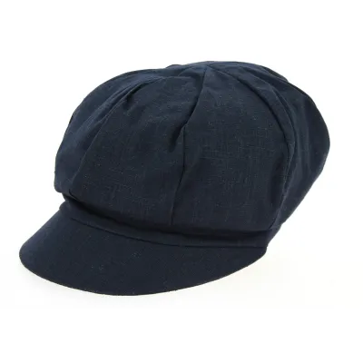 Casquette Gavroche Elorine Lin Marine- Mtm  Reference : 10757 | Chapellerie Traclet