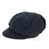 Navy Linen Elorine Newsboy Cap - Mtm  Reference: 10757 | Traclet Hat Shop