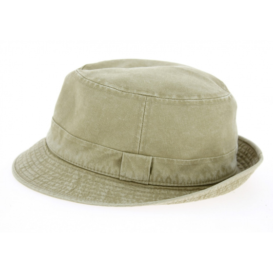 Chapeau Trilby Belgrade Coton Beige - Crambes Chapeau Trilby Belgrade Coton Beige - Crambes