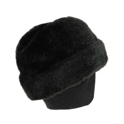 Toque Cache-Oreilles Caucase Fausse Fourrure Noir - Traclet Reference : 4457 | Chapellerie Traclet