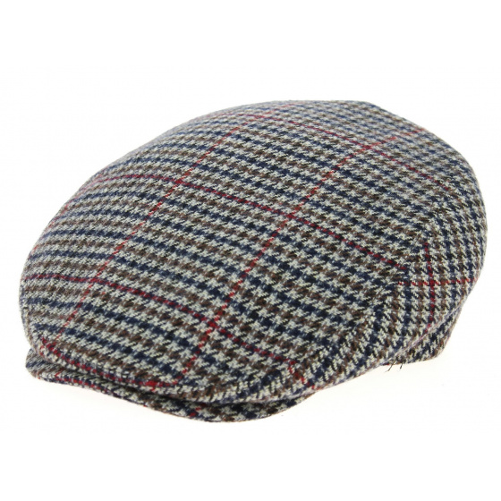 Grey Houndstooth Flat Cap - Traclet
