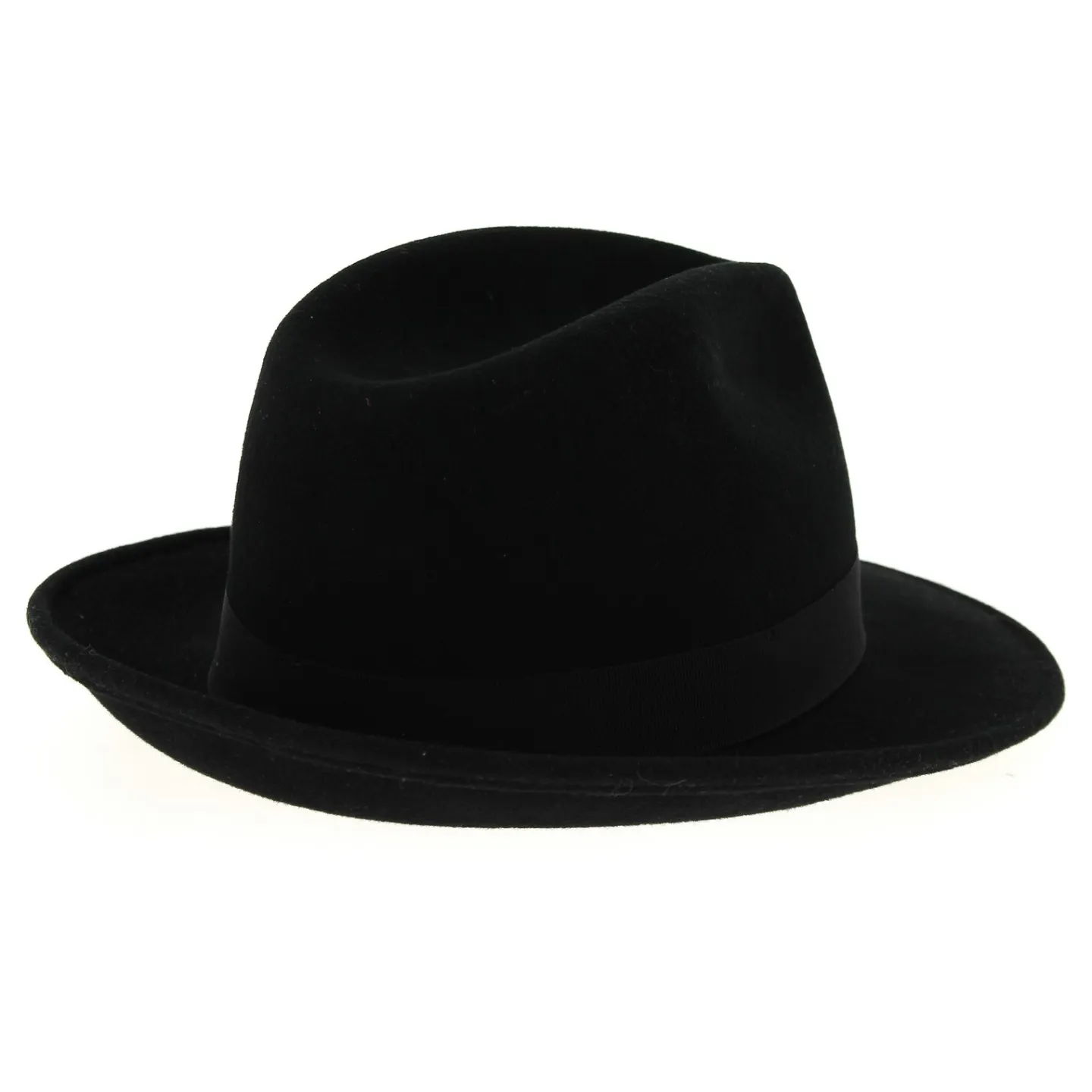 Chapeau Fedora Hubert Feutre Laine Noir- Traclet Reference : 10795 | Chapellerie Traclet